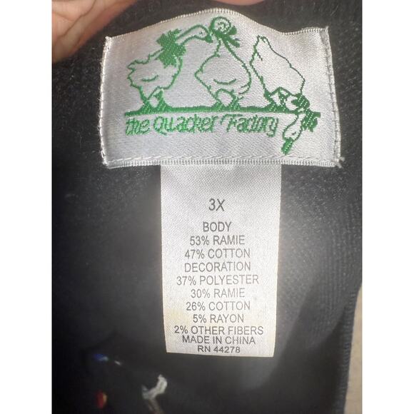 Quacker Factory Black Christmas Train Sweater Vest Toys Sz 3X Embellished Cute - Picture 2 of 9